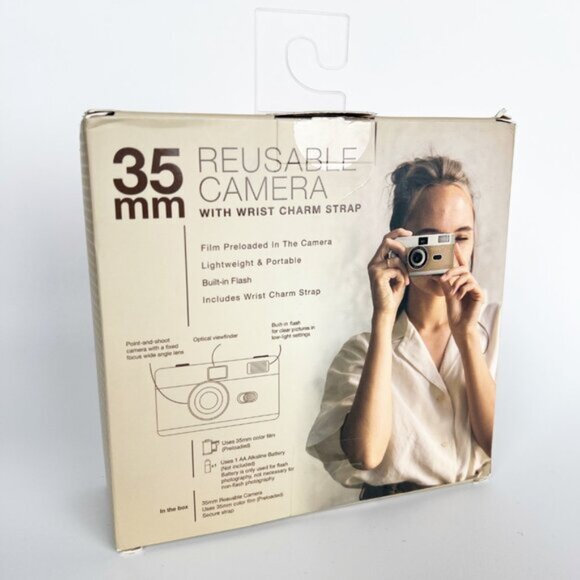 New Reusable Film Camera Vintage Inspired Retro Pictures Birthday Gift Present - Picture 2 of 4